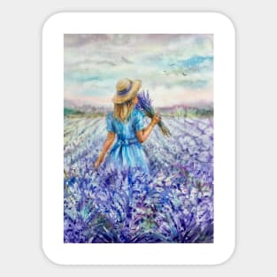 Lavender field Sticker